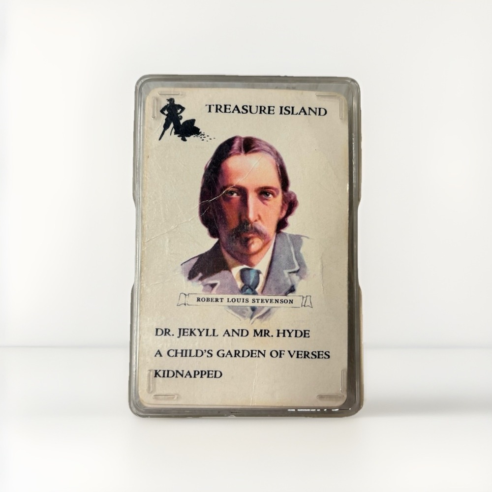 VINTAGE WESTERN PUBLISHING WHITMAN AUTHORS CARD GAME ROBERT LOUIS STEVENSON CARD